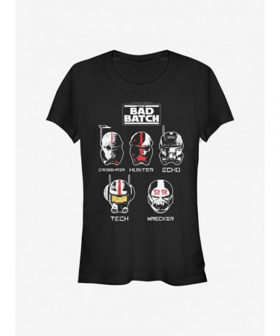 Star Wars: The Bad Batch Helmet Group Girls T-Shirt $5.82 T-Shirts