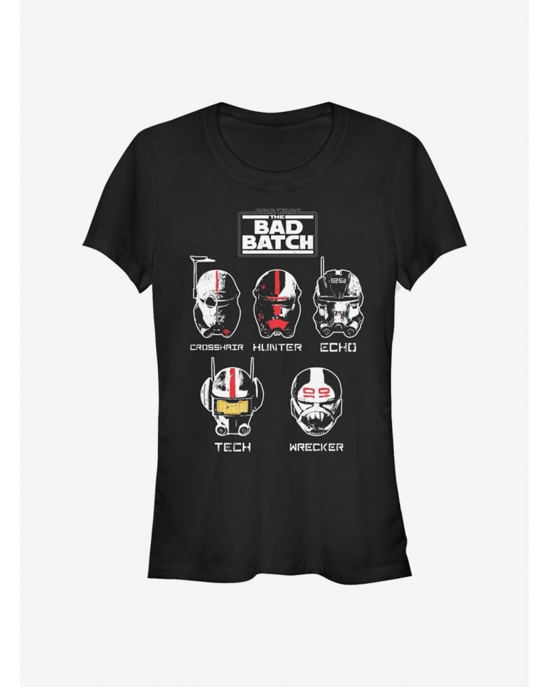 Star Wars: The Bad Batch Helmet Group Girls T-Shirt $5.82 T-Shirts