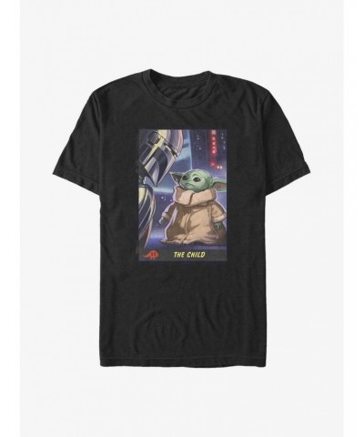 Star Wars The Mandalorian Child and Mando Face To Face Poster Big & Tall T-Shirt $9.81 T-Shirts