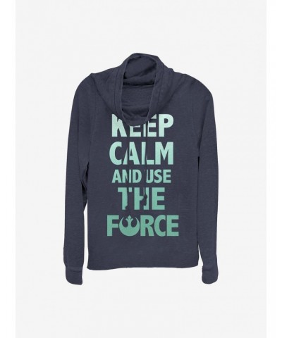 Star Wars Keep Calm Cowlneck Long-Sleeve Girls Top $15.45 Tops