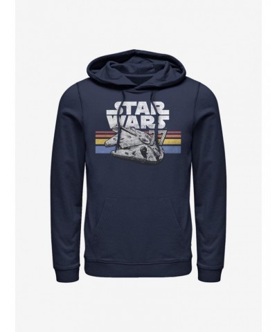 Star Wars Vintage Falcon Stripes Hoodie $11.85 Hoodies