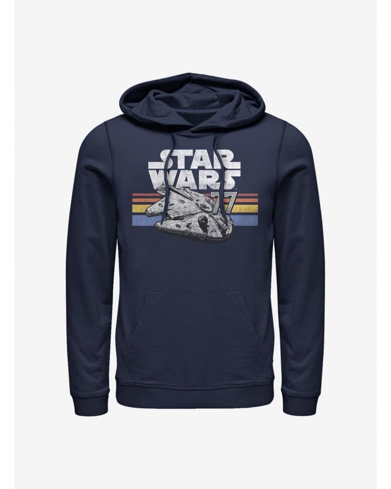 Star Wars Vintage Falcon Stripes Hoodie $11.85 Hoodies