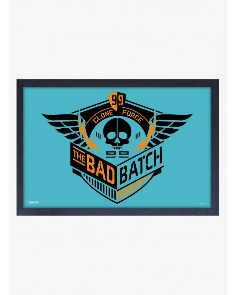 Star Wars The Bad Batch Emblem Framed Wood Wall Art $10.96 Merchandises