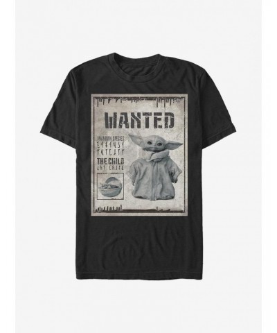 Extra Soft Star Wars The Mandalorian Wanted Child Poster T-Shirt $6.20 T-Shirts