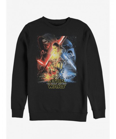 Star Wars Episode VII The Force Awakens Cool Poster Sweatshirt $10.33 Sweatshirts