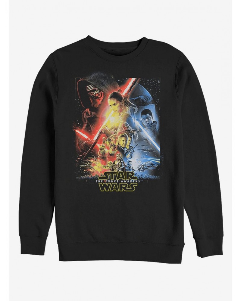 Star Wars Episode VII The Force Awakens Cool Poster Sweatshirt $10.33 Sweatshirts