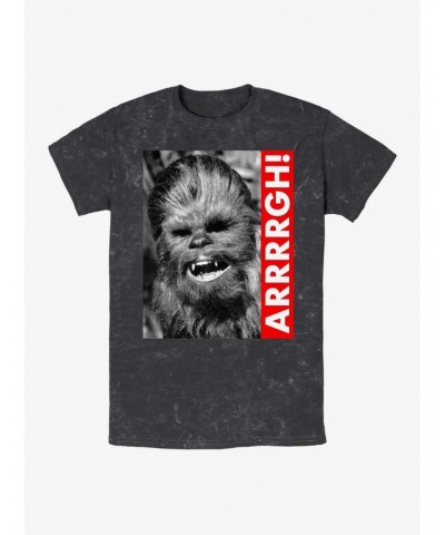 Star Wars Chewie Rebel Yell Mineral Wash T-Shirt $8.42 T-Shirts