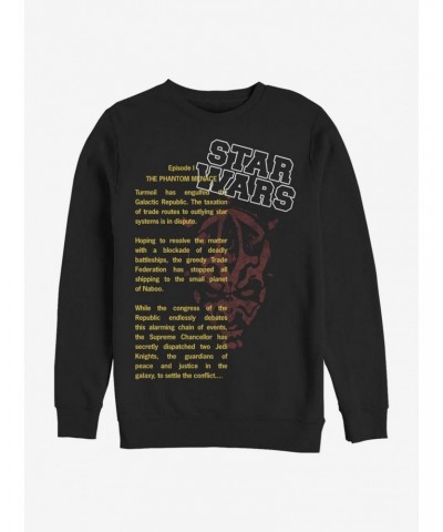 Star Wars Darth Maul Story Crew Sweatshirt $10.33 Sweatshirts