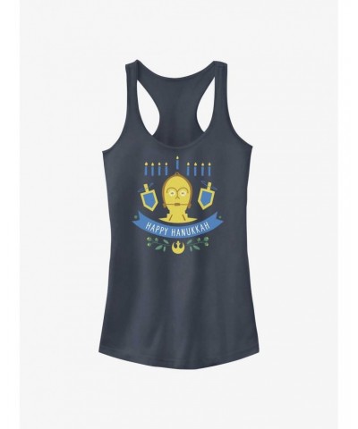 Star Wars C-3P0 Hanukkah Girls Tank $5.98 Tanks