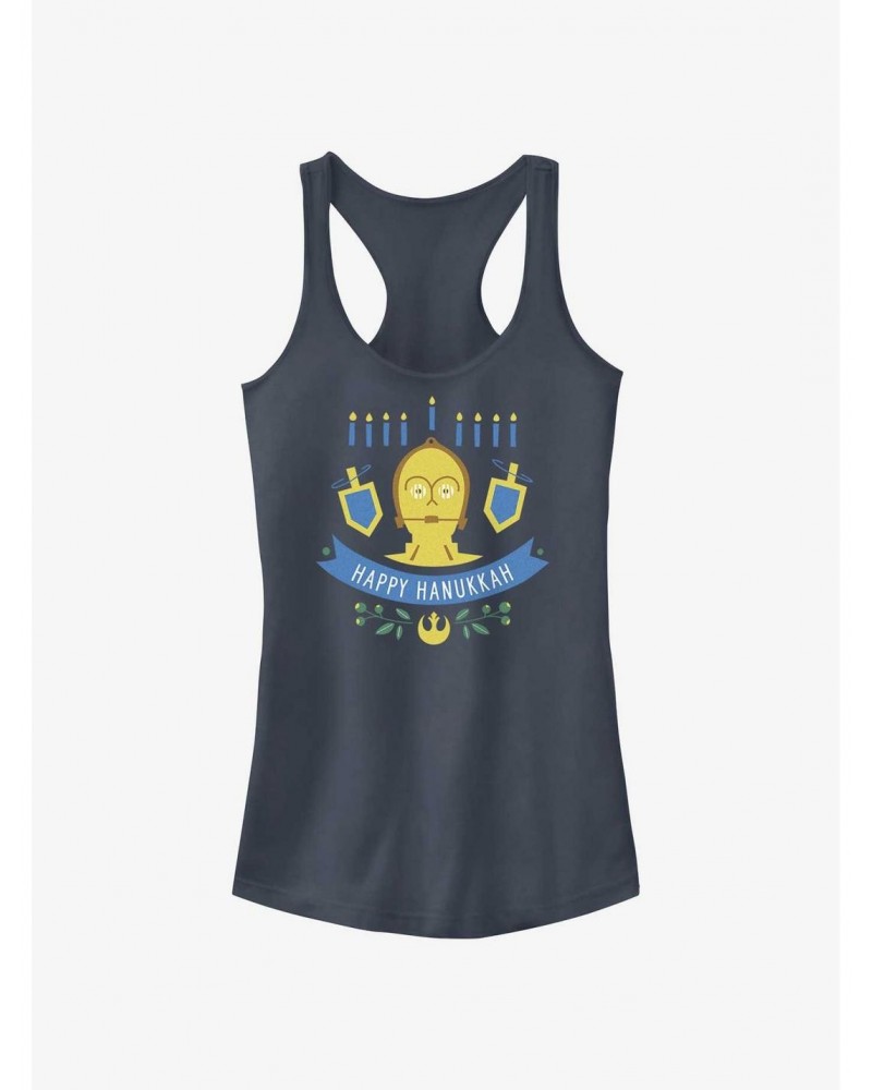 Star Wars C-3P0 Hanukkah Girls Tank $5.98 Tanks