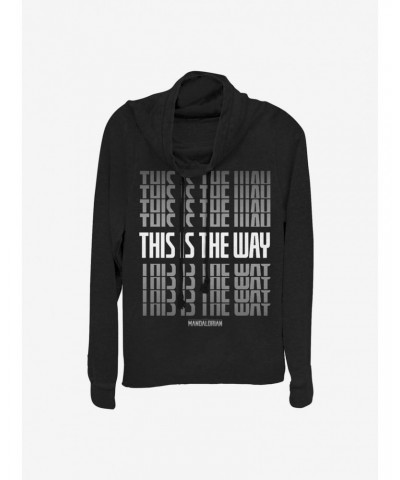 Star Wars The Mandalorian This Is The Way Stacked Cowl Neck Long-Sleeve Girls Top $14.01 Tops