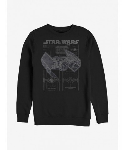 Star Wars Tie Fighter Crew Sweatshirt $10.33 Sweatshirts