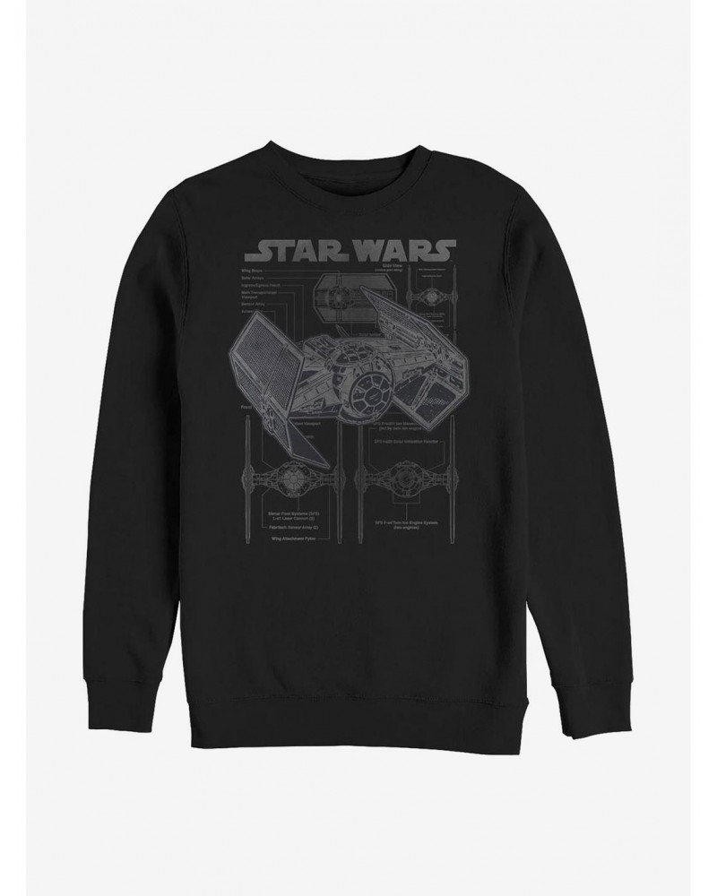 Star Wars Tie Fighter Crew Sweatshirt $10.33 Sweatshirts