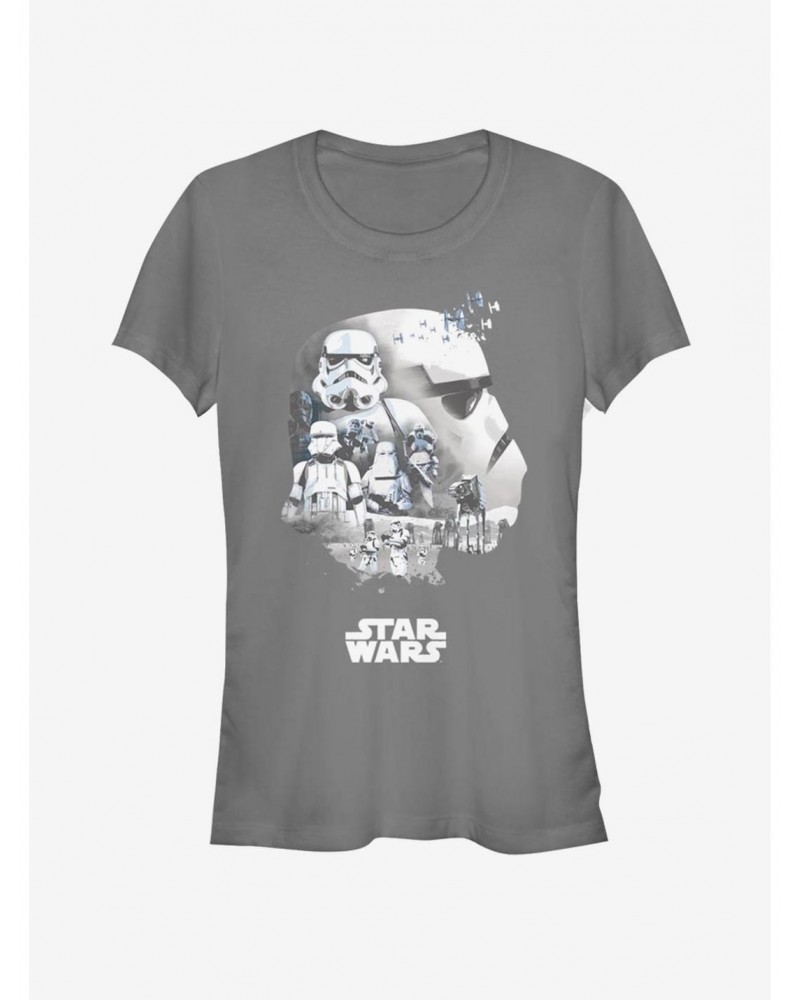 Star Wars Trooper Head Fill Girls T-Shirt $7.12 T-Shirts