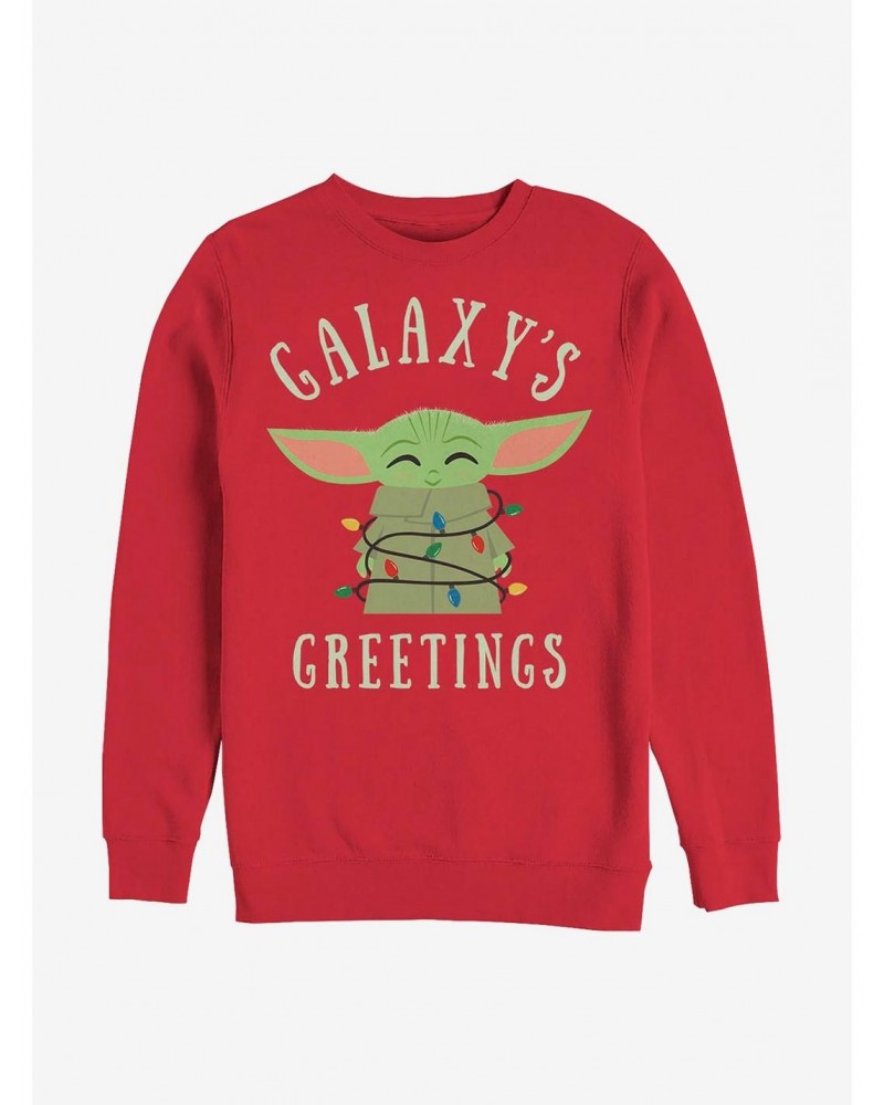 Star Wars The Mandalorian The Child Christmas Lights Crew Sweatshirt $10.04 Sweatshirts