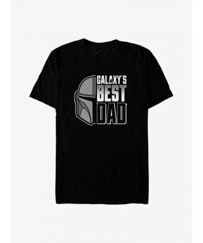 Star Wars The Mandalorian Best Dad Helmet Split Big & Tall T-Shirt $7.42 T-Shirts