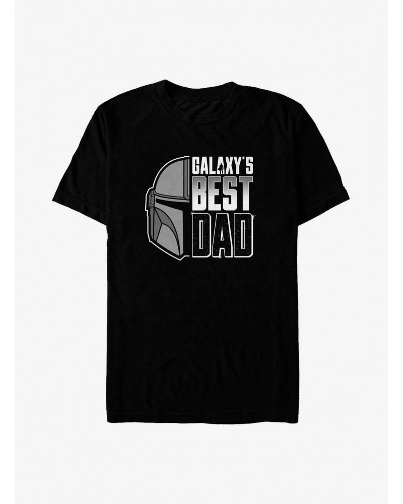 Star Wars The Mandalorian Best Dad Helmet Split Big & Tall T-Shirt $7.42 T-Shirts