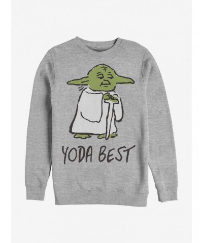 Star Wars Yoda Best Doodle Crew Sweatshirt $12.10 Sweatshirts