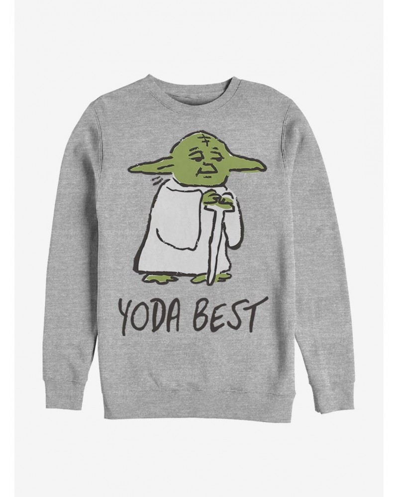 Star Wars Yoda Best Doodle Crew Sweatshirt $12.10 Sweatshirts