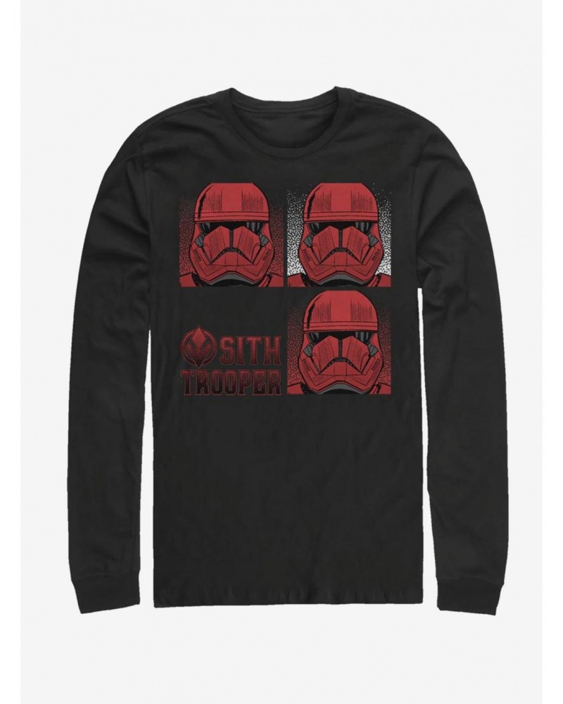 Star Wars Episode IX Rise of Skywalker Red Trooper Sith Trooper Long-Sleeve T-Shirt $11.58 T-Shirts