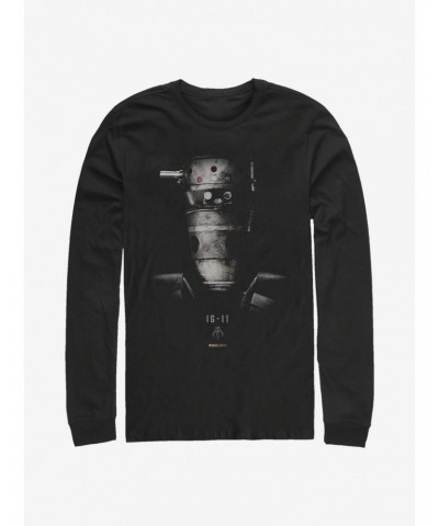 Star Wars The Mandalorian IG-11 Portrait Long-Sleeve T-Shirt $10.79 T-Shirts