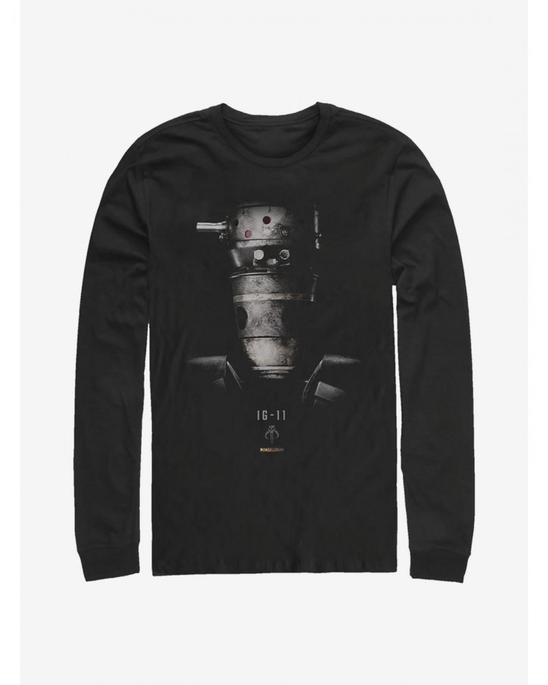 Star Wars The Mandalorian IG-11 Portrait Long-Sleeve T-Shirt $10.79 T-Shirts