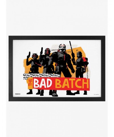 Star Wars The Bad Batch Group Pose Framed Wood Wall Art $12.45 Merchandises