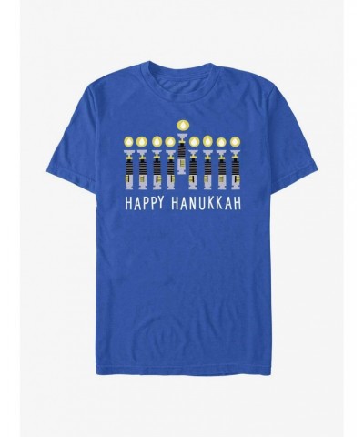 Star Wars Light Saber Hanukkah T-Shirt $5.44 T-Shirts