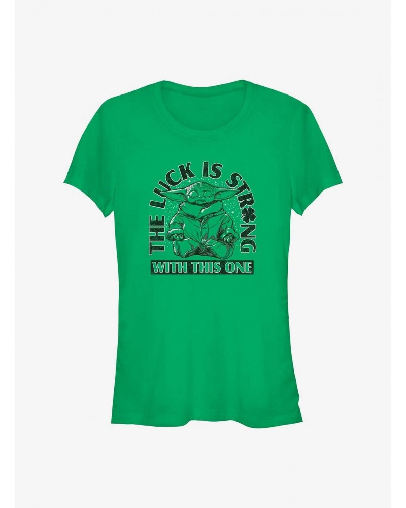 Star Wars The Mandalorian Luck Is Strong Girls T-Shirt $7.60 T-Shirts