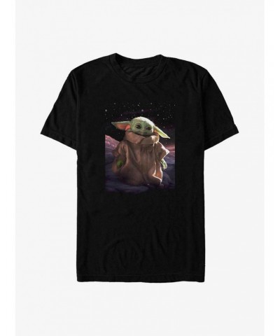 Star Wars The Mandalorian The Child In Space Poster Big & Tall T-Shirt $11.24 T-Shirts