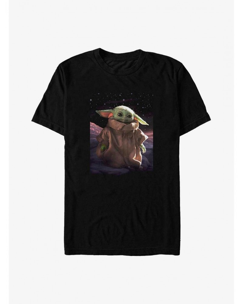 Star Wars The Mandalorian The Child In Space Poster Big & Tall T-Shirt $11.24 T-Shirts