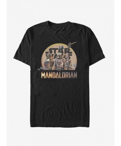 Star Wars The Mandalorian Characters Action Pose T-Shirt $5.28 T-Shirts