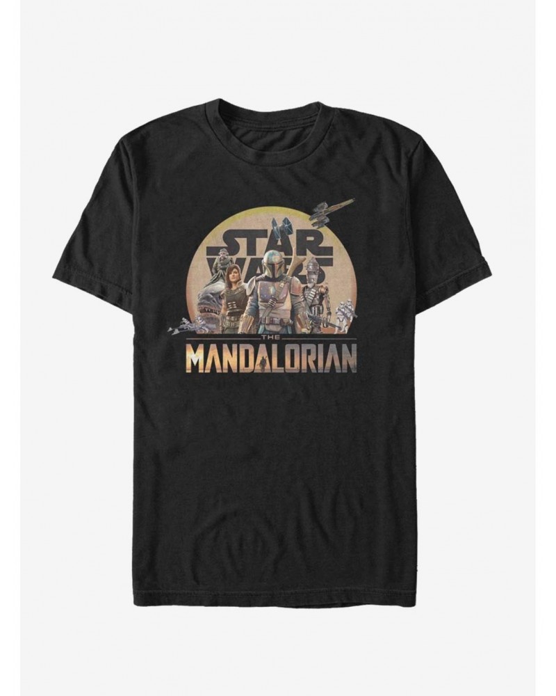 Star Wars The Mandalorian Characters Action Pose T-Shirt $5.28 T-Shirts