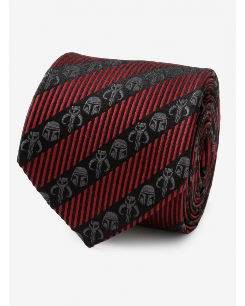 Star Wars The Mandalorian Black Red Stripe Tie $20.37 Ties