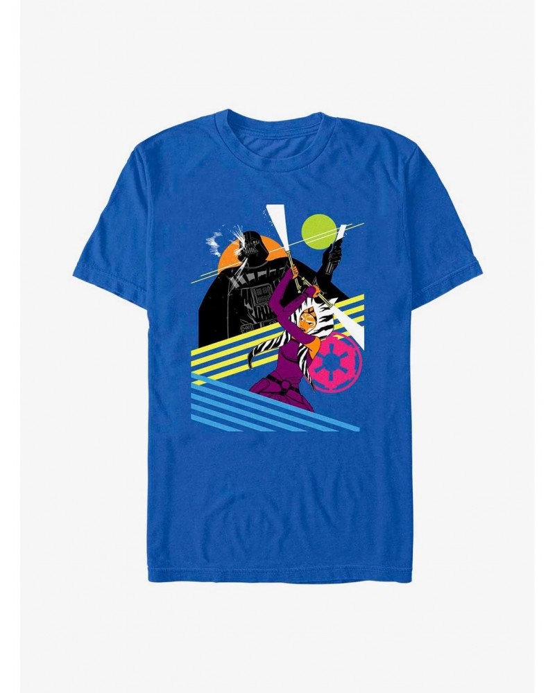 Star Wars Ahsoka And Vader Retro T-Shirt $6.37 T-Shirts