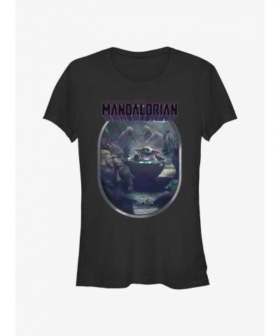 Star Wars The Mandalorian Alamites Attack Grogu Girls T-Shirt $8.09 T-Shirts