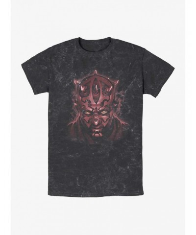 Star Wars Darth Maul Art Mineral Wash T-Shirt $6.06 T-Shirts