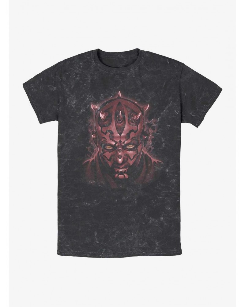 Star Wars Darth Maul Art Mineral Wash T-Shirt $6.06 T-Shirts