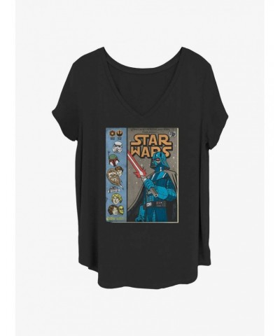 Star Wars Darth Vader Comic Cover Girls T-Shirt Plus Size $11.10 T-Shirts