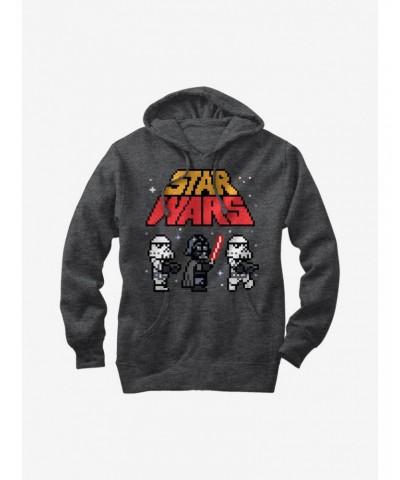 Star Wars Pixel Darth Vader and Stormtroopers Hoodie $16.88 Hoodies