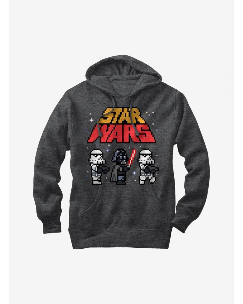 Star Wars Pixel Darth Vader and Stormtroopers Hoodie $16.88 Hoodies