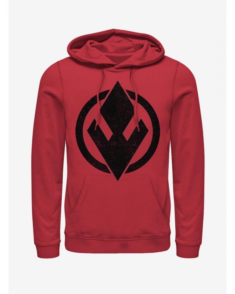 Star Wars Episode IX Rise of Skywalker Red Trooper SithTrooper Solid Emblem Hoodie $15.80 Hoodies