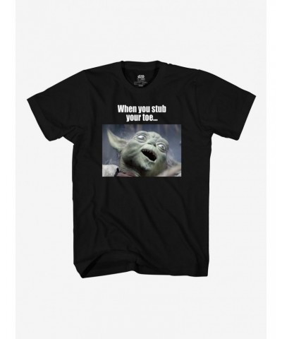 Star Wars Yoda Stub Toe Meme T-Shirt $6.88 T-Shirts