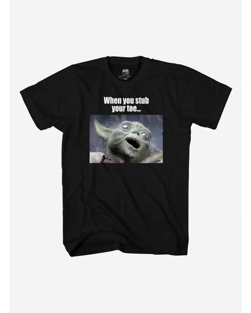 Star Wars Yoda Stub Toe Meme T-Shirt $6.88 T-Shirts