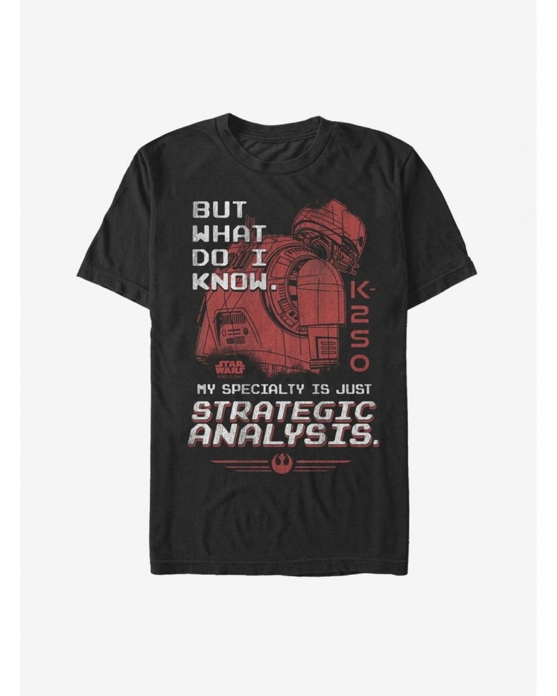 Star Wars K-2SO Strategic Analysis T-Shirt $6.83 T-Shirts