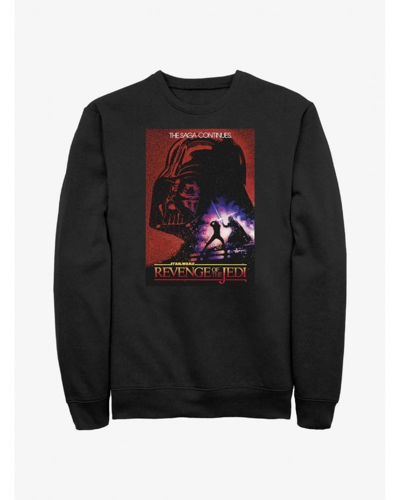 Star Wars Revenge of the Jedi 40th Anniversary The Saga Continues Sweatshirt $13.58 Sweatshirts