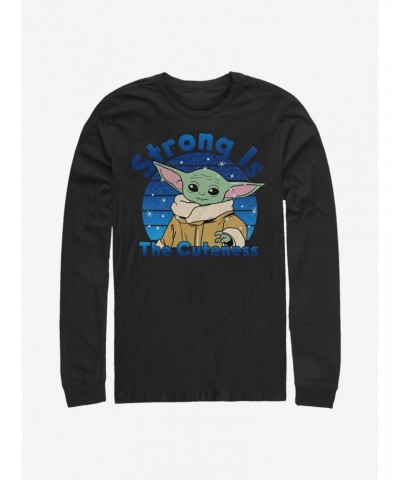 Star Wars The Mandalorian The Child Strong Is The Cuteness Long-Sleeve T-Shirt $8.95 T-Shirts