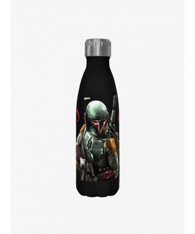 Star Wars Mandalorian Warrior Black Stainless Steel Water Bottle $7.37 Water Bottles