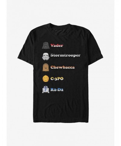 Star Wars Emoji Icons T-Shirt $7.77 T-Shirts