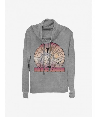 Star Wars The Mandalorian Inside The Lines Cowlneck Long-Sleeve Girls Top $14.01 Tops